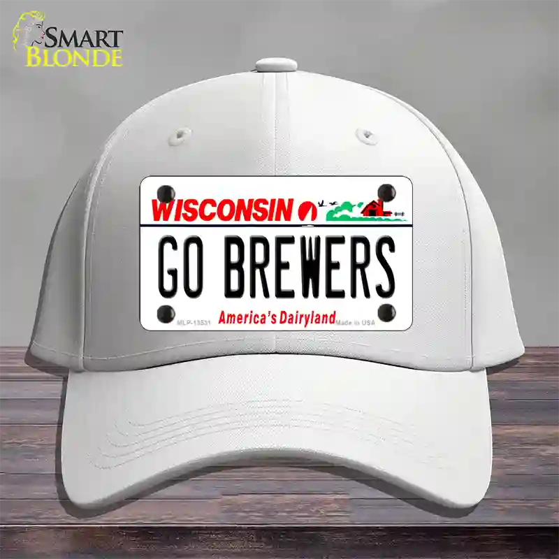 Go Brewers Novelty License Plate Hat Tag Cotton / White