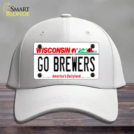 Go Brewers Novelty License Plate Hat Tag Cotton / White