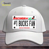 Number 1 Bucks Fan Novelty License Plate Hat Tag Cotton / White