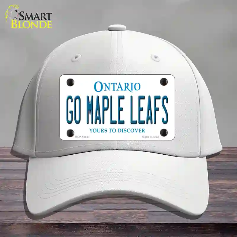 Go Maple Leafs Novelty License Plate Hat Tag Cotton / White