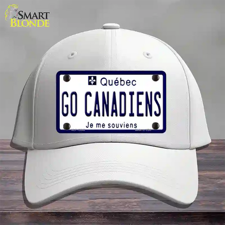 Go Canadiens Novelty License Plate Hat Tag Cotton / White