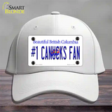 Number 1 Canucks Fan Novelty License Plate Hat Tag Cotton / White