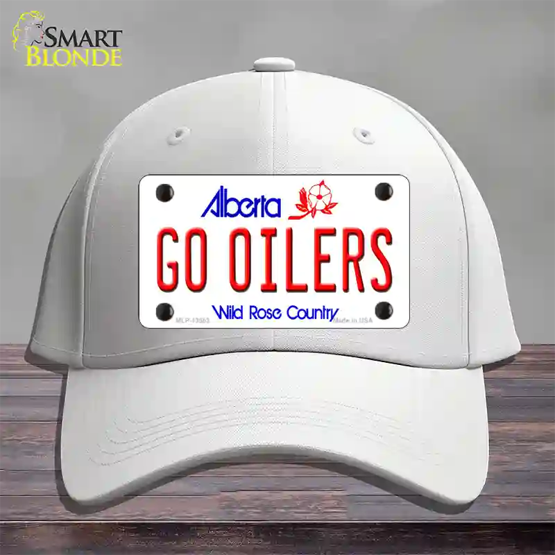 Go Oilers Novelty License Plate Hat Tag Cotton / White