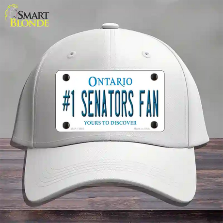 Number 1 Senators Fan Novelty License Plate Hat Tag Cotton / White