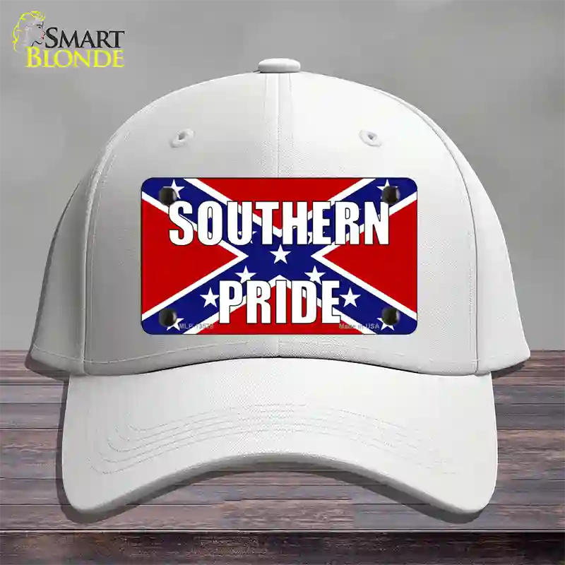 Southern Pride Confederate Novelty License Plate Hat Tag Cotton / White