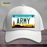 Army Arizona Novelty License Plate Hat Tag Cotton / White