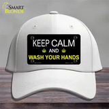 Keep Calm Wash Your Hands Novelty License Plate Hat Tag Cotton / White