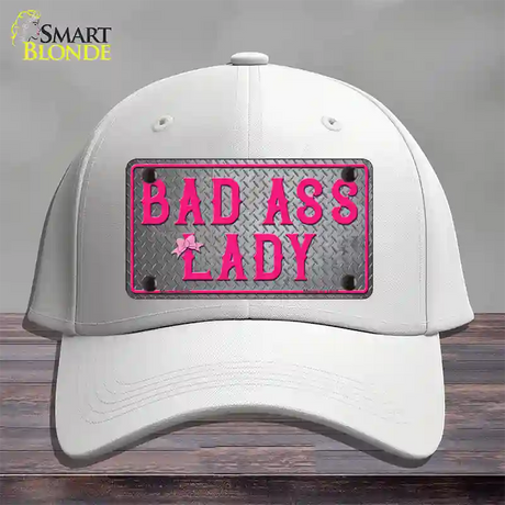 Bad Ass Lady Novelty License Plate Hat Tag Cotton / White