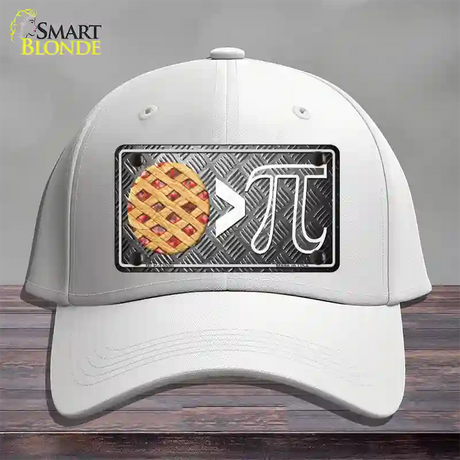 Pie Greater Than Pi Novelty License Plate Hat Tag Cotton / White