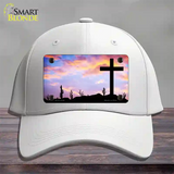 Cross Sunrise Photograph Novelty License Plate Hat Cotton / White