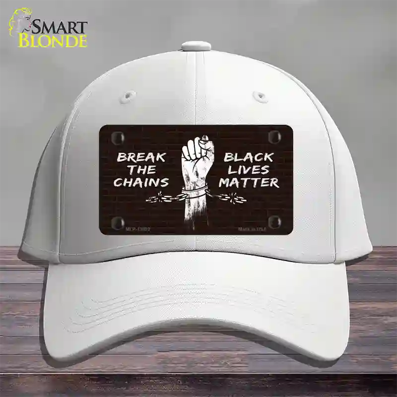 Break The Chains BLM Novelty License Plate Hat Tag Cotton / White