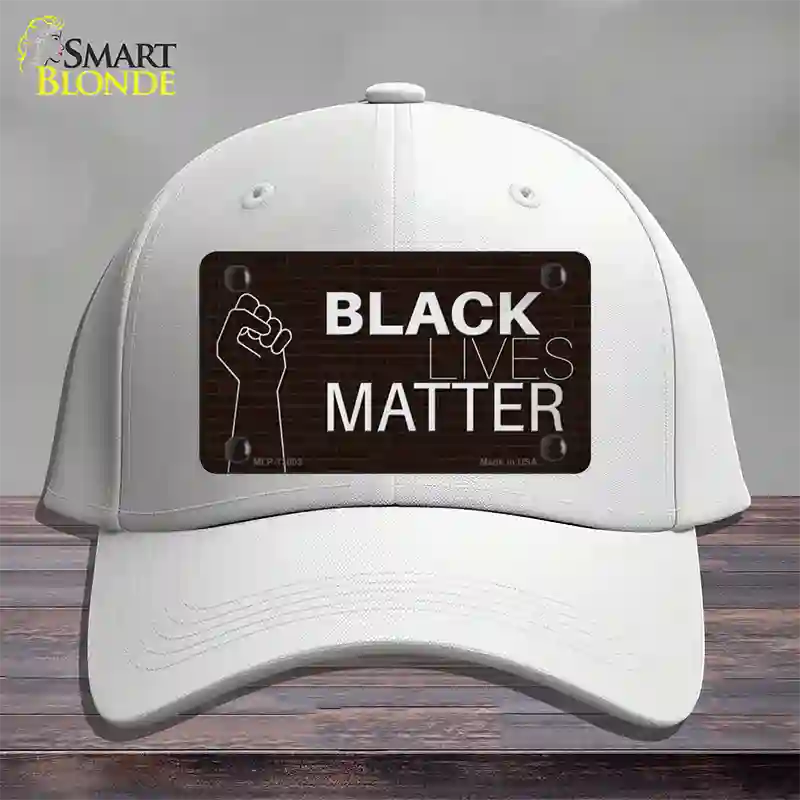 Black Lives Matter Fist Brick Novelty License Plate Hat Tag Cotton / White