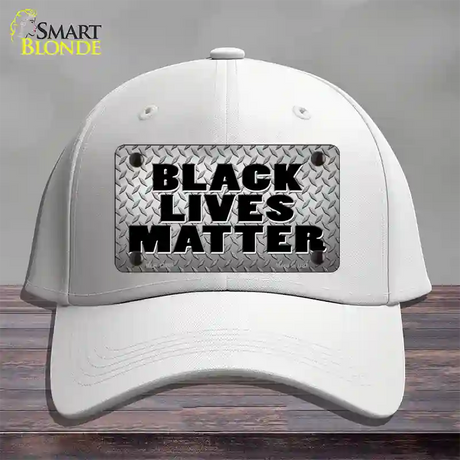 Black Lives Matter Diamond Plate Novelty License Plate Hat Tag Cotton / White