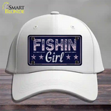 Fishin Girl Novelty License Plate Hat Tag Cotton / White