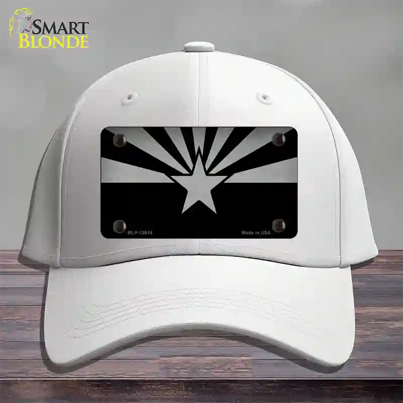 Arizona Flag Black  Novelty License Plate Hat Tag Cotton / White