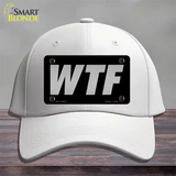 WTF Black Novelty License Plate Hat Tag Cotton / White