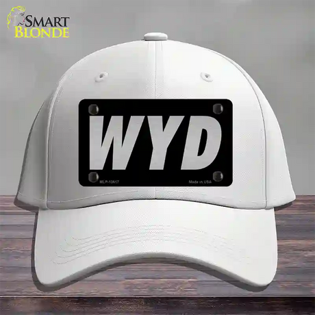 WYD Black Novelty License Plate Hat Tag Cotton / White