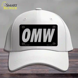 OMW Black Novelty License Plate Hat Tag Cotton / White