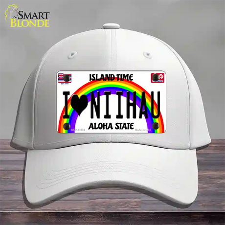 I Heart Niihau Novelty License Plate Hat Tag Cotton / White