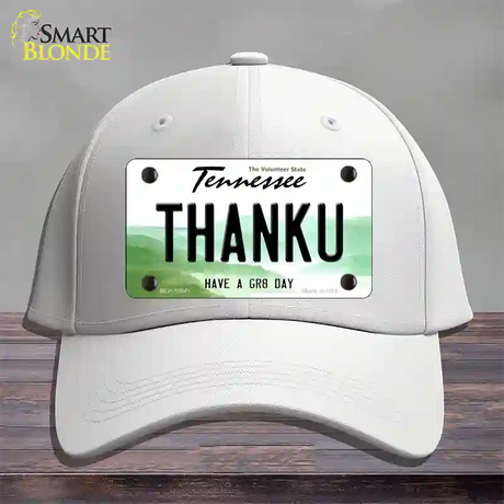 Thank You Novelty License Plate Hat Tag Cotton / White