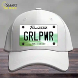 Girl Power Novelty License Plate Hat Tag Cotton / White