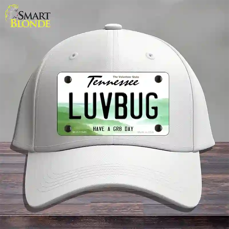 Love Bug Novelty License Plate Hat Tag Cotton / White