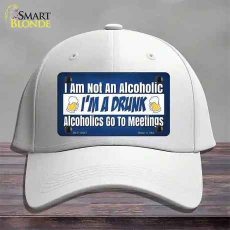 Im A Drunk Novelty License Plate Hat Tag Cotton / White