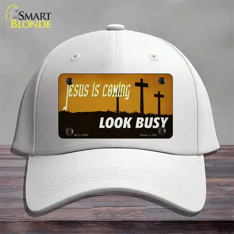 Jesus Is Coming Novelty License Plate Hat Tag Cotton / White