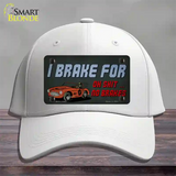 Oh Shit No Brakes Novelty License Plate Hat Tag Cotton / White