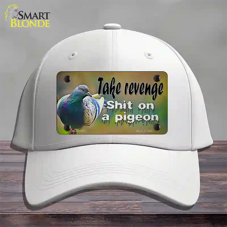 Shit On A Pigeon Novelty License Plate Hat Tag Cotton / White