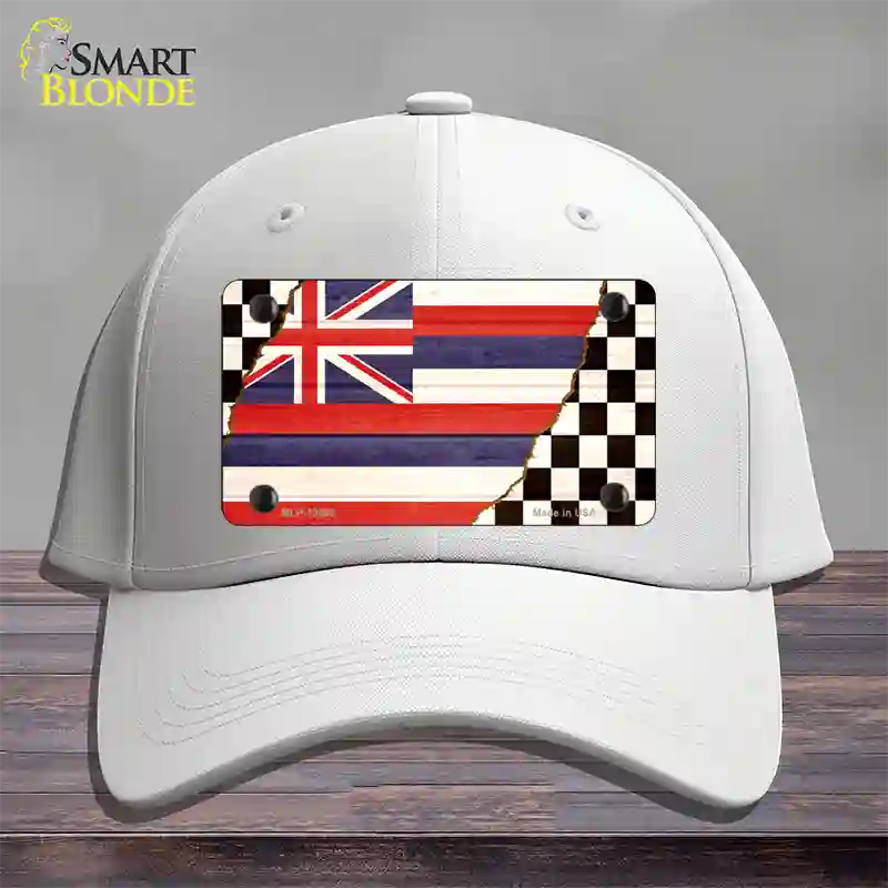 Hawaii Racing Flag Novelty License Plate Hat Tag Cotton / White