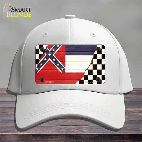 Mississippi Racing Flag Novelty License Plate Hat Tag Cotton / White