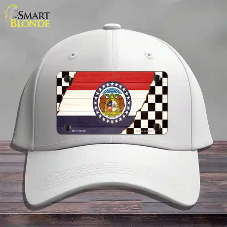 Missouri Racing Flag Novelty License Plate Hat Tag Cotton / White