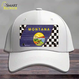 Montana Racing Flag Novelty License Plate Hat Tag Cotton / White