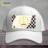 Rhode Island Racing Flag Novelty License Plate Hat Tag Cotton / White