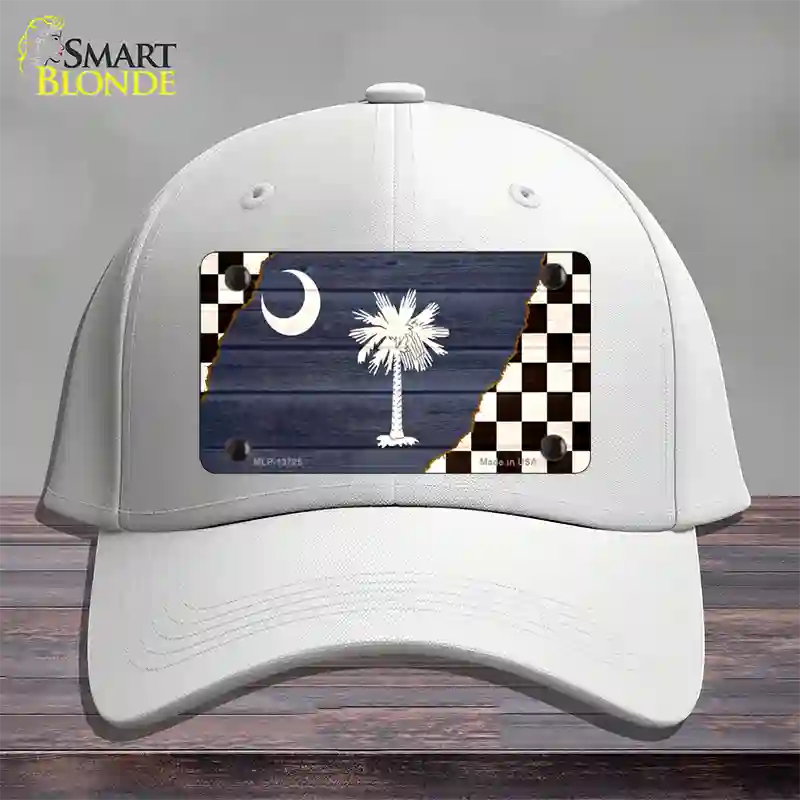 South Carolina Racing Flag Novelty License Plate Hat Tag Cotton / White