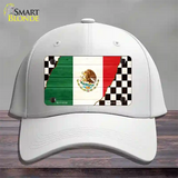 Mexico Racing Flag Novelty License Plate Hat Tag Cotton / White