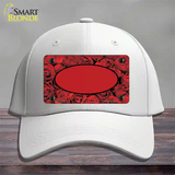 Red Roses With Red Center Oval Novelty License Plate Hat Cotton / White