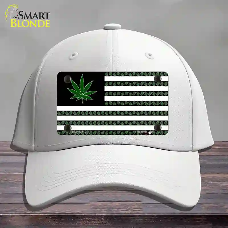 American Weed Novelty License Plate Hat Tag Cotton / White