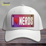 I Love Nerds Novelty License Plate Hat Tag Cotton / White