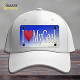 I Love My Geek Novelty License Plate Hat Tag Cotton / White