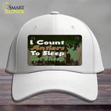 I Count Antlers To Sleep Novelty License Plate Hat Tag Cotton / White