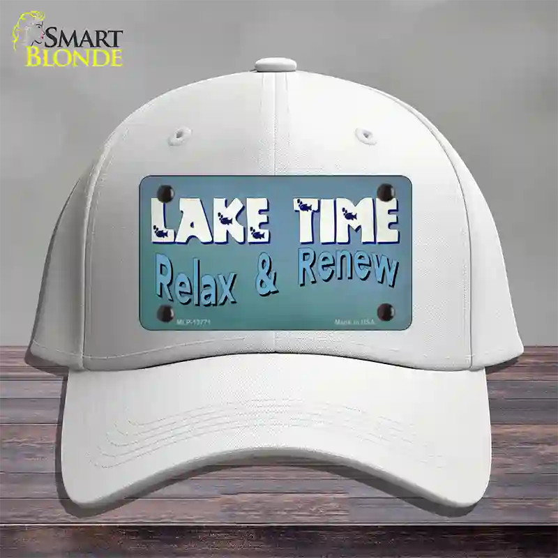 Lake Time Novelty License Plate Hat Tag Cotton / White