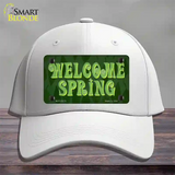 Welcome Spring Novelty License Plate Hat Tag Cotton / White