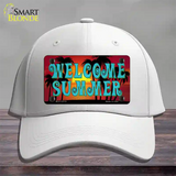 Welcome Summer Novelty License Plate Hat Tag Cotton / White