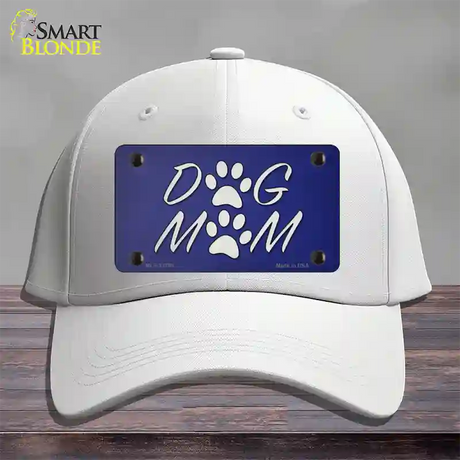 Dog Mom Novelty License Plate Hat Tag Cotton / White