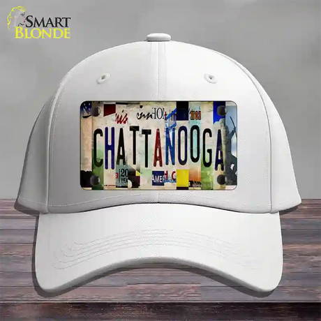 Chattanooga Strip Art Novelty License Plate Hat Tag Cotton / White