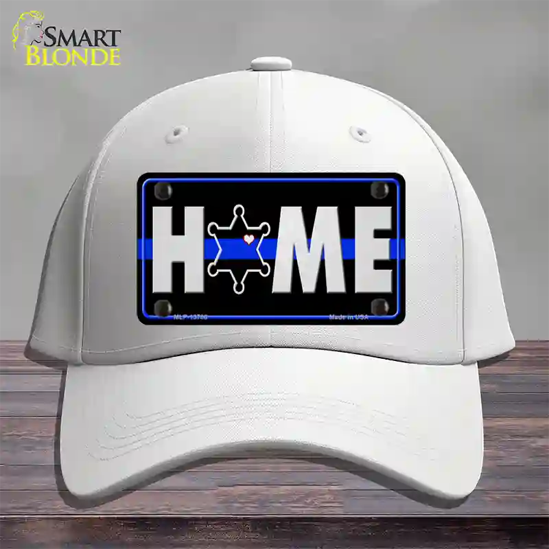 Home Sheriff Badge Novelty License Plate Hat Tag Cotton / White