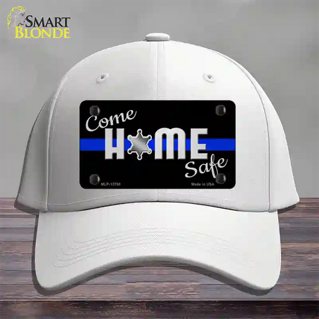 Come Home Safe Novelty License Plate Hat Tag Cotton / White