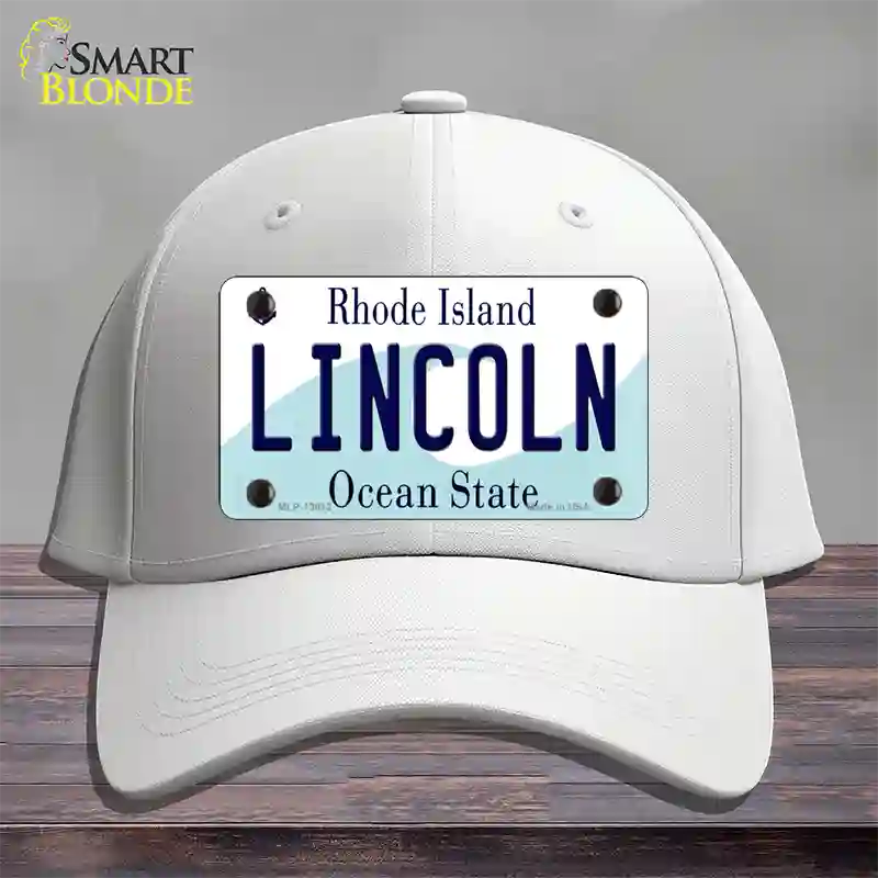 Lincoln Rhode Island Novelty License Plate Hat Novelty License Plate Hat Cotton / White